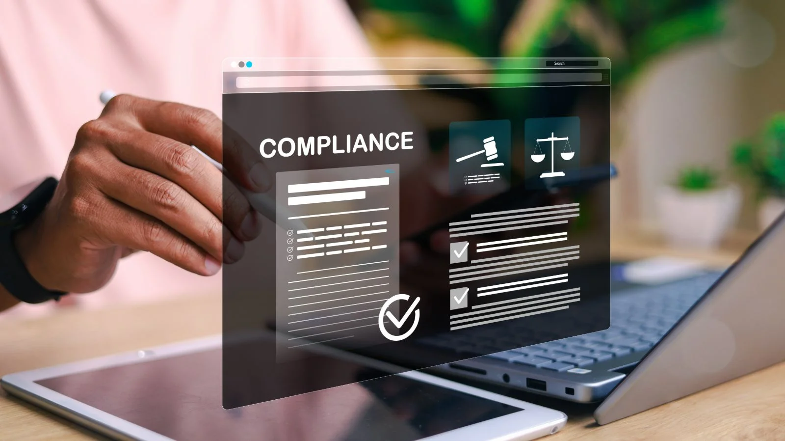 Attorney reviewing brokerage account statements
