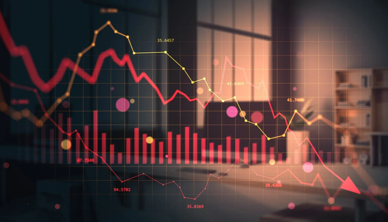 An investor reviewing account statements with an attorney