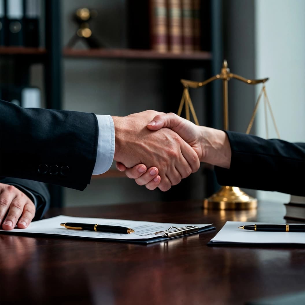 Attorneys reviewing a legal malpractice case file
